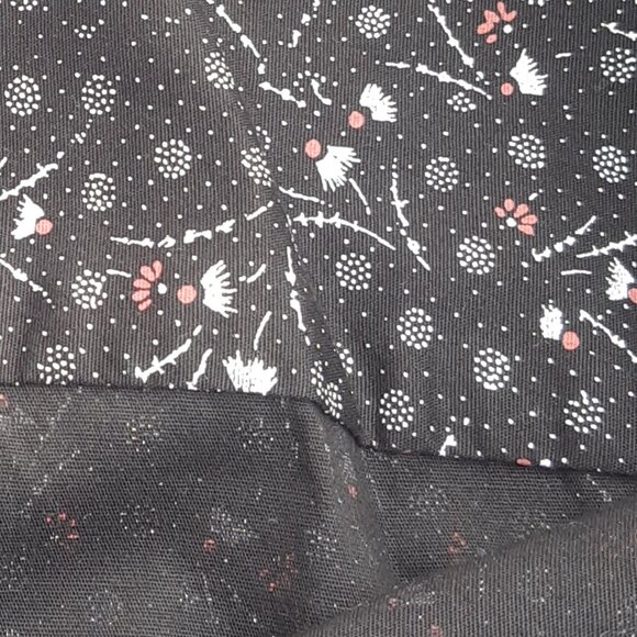 Perry Ellis SZ M Black w/ White & Salmon Print Men's Button Up Cotton Shirt - Picture 7 of 15